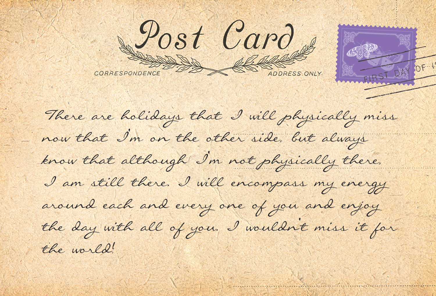 POSTCARDS FROM HEAVEN 2 - back 3